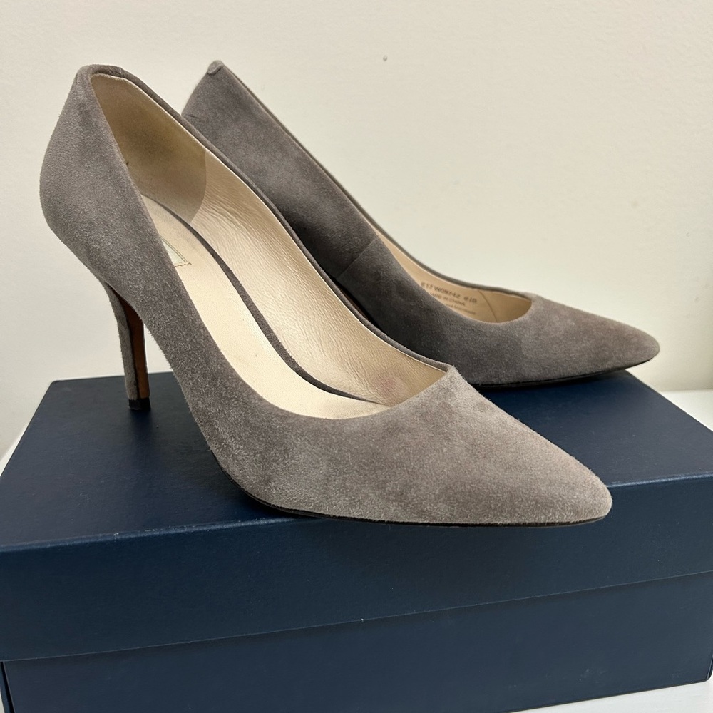 Cole Haan Taupe Suede Heels